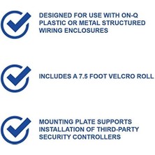 - Onq Yapısal Medya Muhafazası Montaj Plakası, Evrensel Montaj Plakası Tam Genişlik, 7,5 Ft Velcro Rulolu Montaj Plakası, Ürünleri Düzenlemek Için Gömme Duvar Plakası, Siyah, 36490401