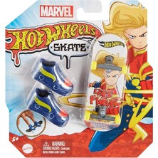 Hot Wheels Skate Temalı Parmak Kaykay ve Ayakkabı Paketleri HMY18-HNL75 Marvel Captain Marvel