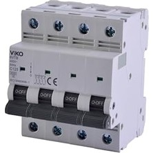 6VTB-4C125 Otomatik Sigorta 6ka C Tipi 4 Kutup 125A