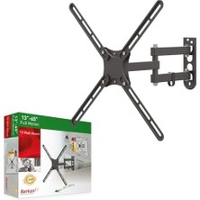 Tv Duvar Montajı, 13-56 Inç Tam Hareket Eklemli - 4 Hareket Ekran Braketi, 35 Kg'a Kadar Taşıma Kapasitesi, LED OLED Lcd, E3433 ile Uyumludur
