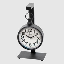 Galaxy Premium Metal Gövdeli Ofis ve Ev Masa Üstü Sessiz Akar Saat 35 cm Yükseklik