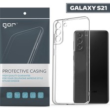 Pusat Gor Samsung Galaxy S21 Kılıf Kamera Korumalı Şeffaf Silikon KILIF-1852
