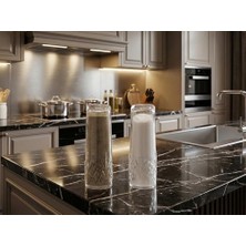 2'li Şık ve Dayanıklı Kristal Desenli Akrilik Tuzluk ve Biberlik Seti - Şeffaf Baharatlık, Mutfak ve Masa Üstü Kullanım Için Ideal