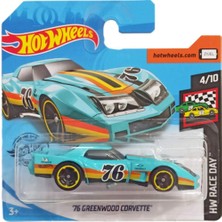 Hot Wheels Sıcak Tekerlekler '76 Greenwood Corvette Hw Yarış Günü 4/10 2020