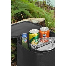 Isı Yalıtımlı Tutucu Kamp Piknik Beslenme Sefer Tası Çantası Siyah EX08-S