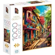 Renkli Evler 1000 Parça 2,2mm Kalınlık 48X68CM Profesyonel Hobi Puzzle Yapboz Serisi