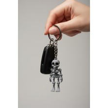 Pazarois Gülümseyen Iskelet Figürlü Hareketli Anahtarlık