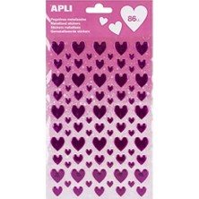 Etiket-Aplı Pembe Kalpler