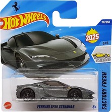 Hot Wheels - Ferrari SF90 Stradale (1/64) Gray - 2025 Case