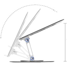 Taşınabilir Katlanabilir Folding Alüminyum Notebook Stand Alüminyum Ayarlanabilir Açı ve Katlanabilir Portatif Rahat Kullanım 11 Inç 17 Inç Dizüstü Bilgisayar ve Laptop Stant | S13