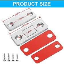 Fatloda 6'lı Paket Manyetik Kapı Mandalı, Ultra Ince Dolap Mıknatısı, Paslanmaz Çelik Dolap Kapısı Manyetik Yakalama, Mutfak Dolabı Çekmecesi Için Yapışkan Dolap Kapı Mıknatısları, Manyetik Dolap
