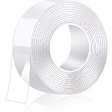 5m Çift Taraflı Bant Ekstra Güçlü Yıkanabilir Ince Nano Bant, Halı, Ev, Mutfak, Araba Veya Ofis Için Şeffaf ve Çıkarılabilir Çift Taraflı Bant