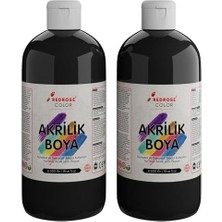 Siyah Akrilik Boya 2'li Set 2X500GR