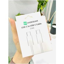 Usb-C To Usb-C 20W 1 Metre Hızlı Şarj Kopmaz Örgü Kablo 15-15PROMAX-16-16PROMAX-16PLUS