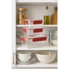 Life 3 Adet Vakumlu Sızdırmaz Saklama Kabı Seti 375ML 900ML 1700ML MIT1163