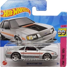 Hot Wheels - ´84 Mustang Svo - Hw: The ´80S 2/10 - HKG80 - Short Card - Ford - Gümüş Metalik - Matte