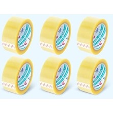 Şeffaf Koli Bandı - 45MM*100MT - 38 Mikron - Akrilik (6 Adet)