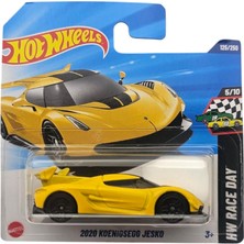 Hot Wheels - 2020 Koenigsegg Jesko - Hw Race Day 5/10 - HYY66 - Short Card - Sarı - Mattel 2025-1:64