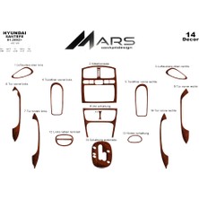 Mars Cockpit Design Hyundai Santafe Torpido-Konsol Kaplama 2002-2006 14 Parça Maun