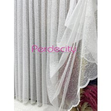 Perdecity Kum Desen 1x2,5 Sık Pile Tül Perde Her Odaya Uygun Kırışma Yapmaz Ütü Istemez