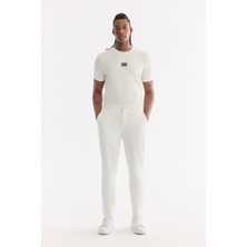 AVVA Erkek Beyaz Klasik Bel Pamuklu Elastan Relaxed Fit Chino Pantolon A61Y3013