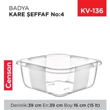 Tuncel Store Kare Şeffaf Badya 1 Adet 4 NO-E167 (945)