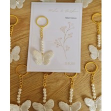 Umut Hediyecilik 8 Adet Kelebekli Anahtarlık Nişan, Düğün, Doğum Günü Kartı