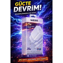 Wess 25W Apple Iphone Tüm Telefonlara Uyumlu Yeni Nesil Pd Şarj Aleti.