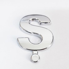 Tuba Toptaş Cemax Ş Harfi  3,75 cm Krom Yapışkanlı