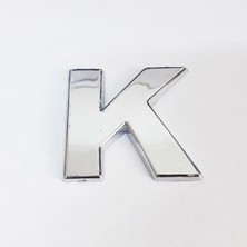 Tuba Toptaş Cemax K Harfi  3,75 cm Krom Yapışkanlı