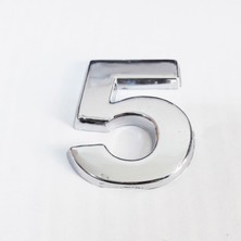 Tuba Toptaş Cemax 5 Rakamı 3,75 cm Krom Yapışkanlı