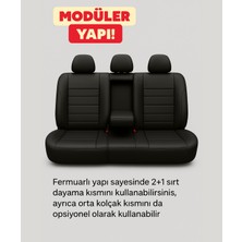 Trobus Mercedes A Serisi (W168) 1997–2004 Colorline Elegance Serisi Deri Mavi Siyah Koltuk Kılıfı