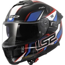 Ls2 Stream 2 Tınux Siyah-Mavi Kapalı Motosiklet Kaskı