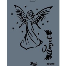 Tuba Toptaş Rich New Seri N391 Stencil 35X25 cm