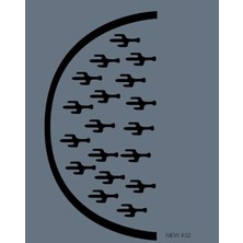 Tuba Toptaş Rich New Seri N432 Stencil 35X25 cm