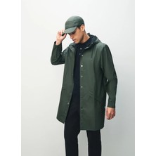 Rains Koyu Yeşil Erkek Yağmurluk Long Jacket W3