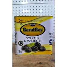 Beratbey Sofralık Siyah Zeytin 2 Kğ (5yıldız)