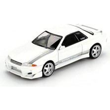 Pazarcan Mini Gt 1/64 Nissan Skyline Gt R R32 Veilside Combat White Blister Paket