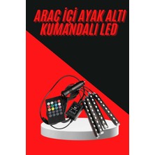 Pazarcan 12 Ledli Rgb Işıklı Araç Içi Ayak Altı LED Oto Ampul Kumandalı 7 Renk
