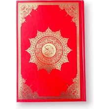 Medrese Kitabevi Orta Boy Kuranı Kerim Cilt Bezli Makrepli Kırmızı Renk