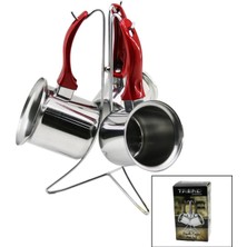 Ayder Timya TREND  3LÜ SET   NO-3-4-5  ÇELİK CEZVE  METAL STANDLI   RENKLİ PLASTİK KULPLU (Timya/Go1395)  199768