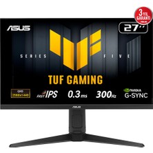 Tuba Toptaş Asus Tuf Gamıng VG27AQML5 27&amp;quot; 0.3ms, 300Hz, Qhd, Dp, 2xhdmı, Type-C, Fast IPS Panel, Düşük Mavi Işık, Freesync Premium, Gamıng Monitör