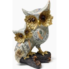 Dolar Baskılı Özel Tasarım Ikili Polyester Baykuş