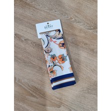 Cadde Dükkanı Beray 55*55 cm Desenli Fular Laci Çiçek Desenli