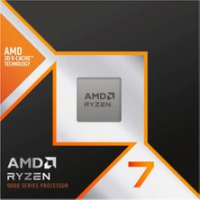 Amd Ryzen 7 9850X3D 8 Core, 4,70-5.60GHZ, 104MB Cache, 120W,  Am5 Soket, Box, (Dahili Grafik Var, Fan Yok)