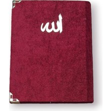 Doremodam Çanta Boy Kadife Kapaklı Yasin Kitabı Süngerli 128 Sayfa Bordo Renk
