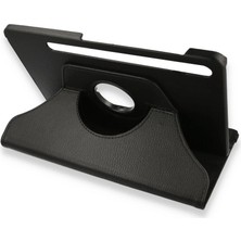 Buğz Samsung Galaxy X800 Tab S8 Plus 12.4 Kılıf 360 Tablet Deri Kılıf - Siyah
