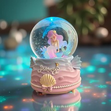 Aylis Deniz Kızı Büyük Boy Işıklı Müzikli Lüks Kar Küresi