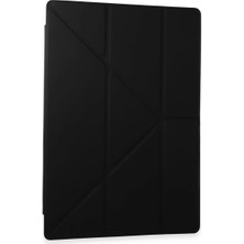 Buğz Samsung Galaxy Tab A9 Plus Kılıf Kalemlikli Mars Tablet Kılıfı - Siyah