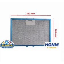 Hgnm E-Trading 33X26 Elica FA0287 Davlumbaz Aspiratör Metal Yağ Filtresi Teli Gfa Ja Ch Garda 60 330X260 mm